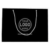 Logo Business Unternehmen Black Company Simple Com Große Geschenktüte (Rückseite)