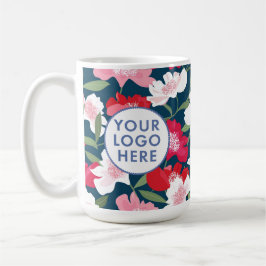 Logo-Business von Red Floral Pattern Company Kaffeetasse