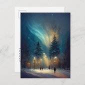 Logo Business Winter Lights Weihnachtspostkarte Postkarte (Vorne/Hinten)