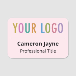 Logo-Button für die Firma Pink Large Name Company  Namensschild