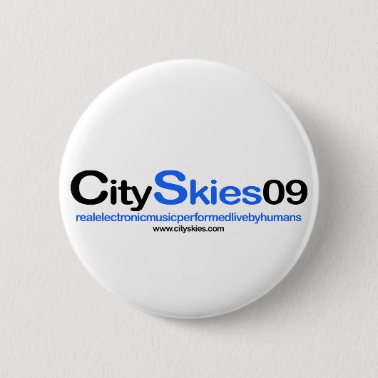 Logo-Button-Knopf der Stadt-Himmel-09 Button (Vorderseite)