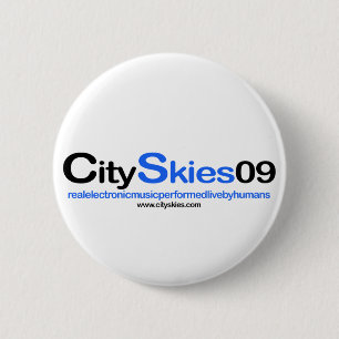 Logo-Button-Knopf der Stadt-Himmel-09 Button