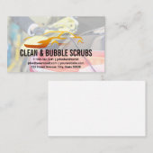 Logo "Car Wash Soap Bubbles" | Auto Visitenkarte (Vorne/Hinten)