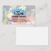 Logo "Car Wash Soap Bubbles" Visitenkarte (Vorne/Hinten)