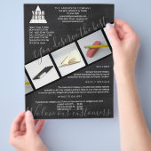 Logo-Chalkboard asymmetrisch 3 FotoCollage Flyer (Hand)