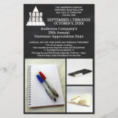 Logo-Chalkboard Chic Moderne 3-Foto-Werbung Flyer (Vorne)