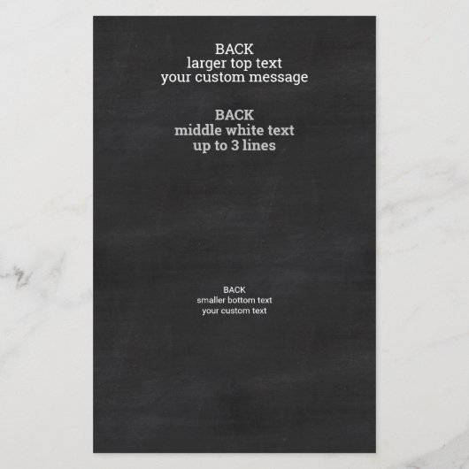 Logo-Chalkboard Chic Moderne 3-Foto-Werbung Flyer (Hinten)