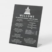 Logo-Chalkboard Promo-Preisliste 2 Spalte Groß Sockelschild (Vorderseite)