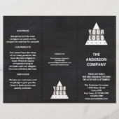 Logo-Chalkboard Simple Menu Price List Broschüre (Vorderseite)