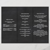 Logo-Chalkboard Simple Menu Price List Broschüre (Rückseite)
