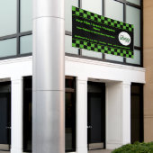 Logo "Checkered Green & Black IT oder Cyber Event  Banner (Äußeres Gebäude)