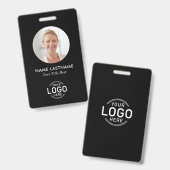 Logo Circle Foto Modernes, einfaches Minimalistisc Ausweis (Vorder- & Rückseite)