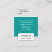 Logo Circle Frame Classic Job Seeker Creative Pink Visitenkarte (Rückseite)