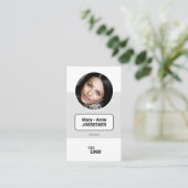 Logo Circle Frame Classic Job Seeker Klasse sauber Visitenkarte (Stehend Vorderseite)