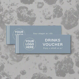 Logo "Clean Dusty Blue Drink" Mini Visitenkarte