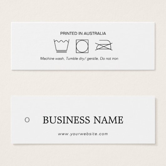 Logo Cloud Care Hang Tag (Vorne & Hinten)