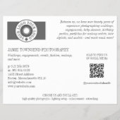 Logo-Collage Beruflich Fotograf QR Flyer (Hinten)