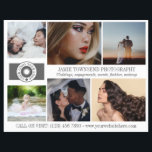 Logo-Collage Beruflich Fotograf QR Flyer<br><div class="desc">Marketing Flyer für einen beruflichen Fotografen, der mit Fotos, Logos, Kontaktinformationen, benutzerdefinierten Text und QR-Code personalisiert ist. Beruflicher Fotograf-Flyer, um Ihr Unternehmen personalisiert mit sechs Fotos auf der Seite mit Ihrem Logo, Geschäftsnamen, Tagline und Kontaktinformationen zu fördern. Fügen Sie auf der Rückseite Ihr Logo, QR-Code und Social Media, Kontaktinformationen und...</div>