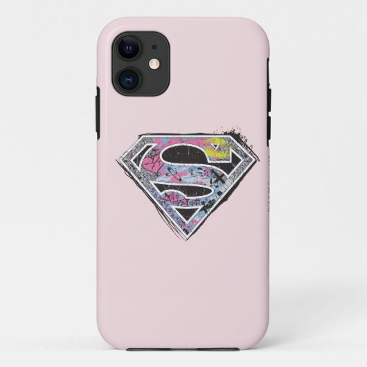 Logo-Collage für Supergirl Case-Mate iPhone Hülle (Rückseite)