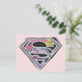 Logo-Collage für Supergirl Postkarte (Stehend Vorderseite)