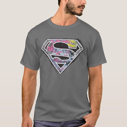 Logo-Collage für Supergirl T-Shirt (Vorderseite)