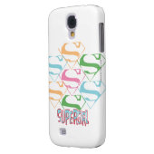 Logo-Collage von Supergirl Pastel Case-Mate Samsung Galaxy Hülle (Rückseite Links)