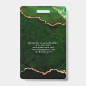Logo-Company-ID für Green Agate Marble Ausweis (Rückseite)