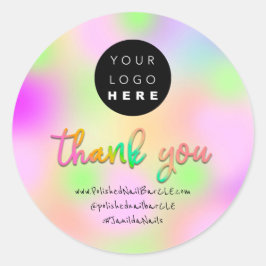 Logo Company Name Danke Shopping Holograph 3D Runder Aufkleber