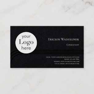 Logo Consultant Black Business Card Visitenkarte