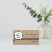 Logo Consultant Kraft Paper Business Card Visitenkarte (Stehend Vorderseite)