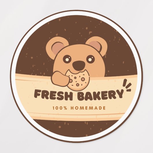 Logo "Cookie Bear Handmade Food Labels" Etiketten (Design 2)