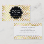 LOGO cooles rustikales Muster Goldfolienemblem Okt Visitenkarte (Vorne/Hinten)