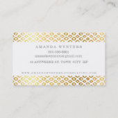 LOGO cooles rustikales Muster Goldfolienemblem Okt Visitenkarte (Rückseite)