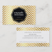 LOGO cooles Zickzack Muster Goldfolie Abzeichen Ok Visitenkarte (Vorne/Hinten)