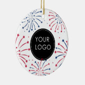 Logo Corporate Business Company 4. Juli hinzufügen Keramik Ornament (Rechts)