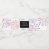 Logo Corporate Business Company 4. Juli hinzufügen Wasserflaschenetikett (Einzelnes Label)