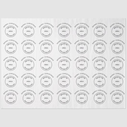 Logo Corporate Business Frohe Weihnachten Seidenpapier (Vorderseite)