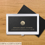 Logo Corporate Company Luxe Visitenkarten Dose<br><div class="desc">Ein luxuriöses,  maßgeschneidertes Business Template in modernem Stil,  das mit Ihrem Firmenlogo und Text leicht aktualisiert werden kann. Mit einem goldfarbenen Siegel-Logo gestaltet,  können Sie das  durch Ändern des Textes und des Bildes mit den angegebenen Feldern anpassen. Ein Markendesign für Werbeaktion und Vernetzung.</div>