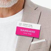 Logo Corporate Modern Hot Pink Einfache Grundbezei Namenschild