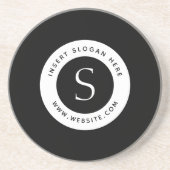 Logo Corporate Modern Schwarz/Weiß Getränkeuntersetzer (Vorne)