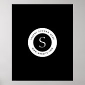 Logo Corporate Modern Schwarz/Weiß Poster (Vorne)