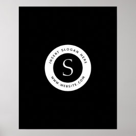 Logo Corporate Modern Schwarz/Weiß Poster