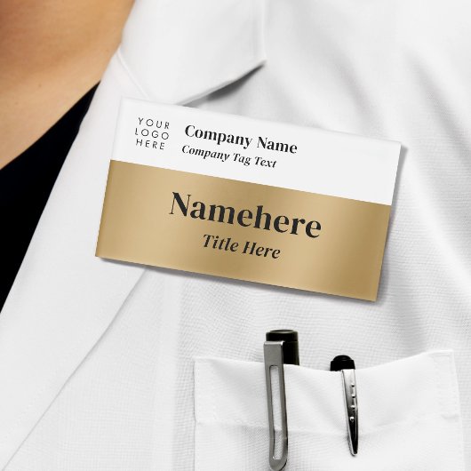 Logo Corporate Modern Simple Imitats Gold Big Titl Namenschild