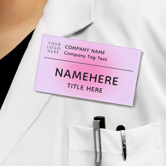 Logo Corporate Modern Simple Pink Aura Titel Namenschild