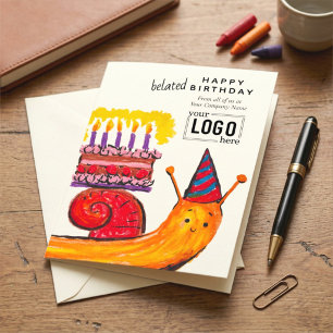 Logo Corporate Niedlich Wachsmalstift Schnecke Ver Karte
