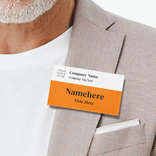 Logo Corporate Orange Modern Simple Big Title Namenschild