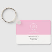 Logo Corporate Pink Mitarbeiter Foto ID Mitarbeite Schlüsselanhänger (Rückseite)