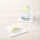 Logo-Coster für Sonnenuntergänge Rechteckiger Pappuntersetzer (Vor Ort)