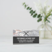 Logo "Crossing Wrench" | Mechanische Dienste Visitenkarte (Stehend Vorderseite)