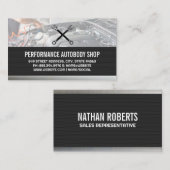 Logo "Crossing Wrench" | Mechanische Dienste Visitenkarte (Vorne/Hinten)